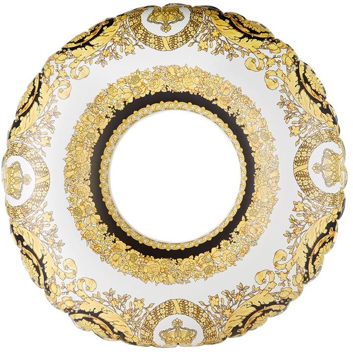 Photo: Versace Gold & White Barocco Crete De Fleur Float