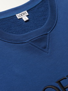 Loewe - Logo-Embroidered Cotton-Jersey Sweatshirt - Blue