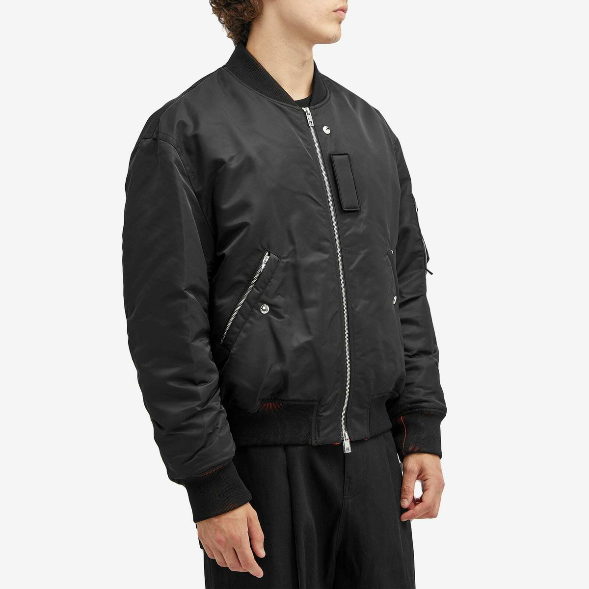 Wooyoungmi Men's Box Logo MA1 Jacket in Black