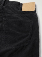 CELINE - Wesley Straight-Leg Cotton-Corduroy Trousers - Black