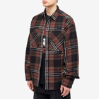 Men's AAPE Check Flannel Shirt in Black (Brown)