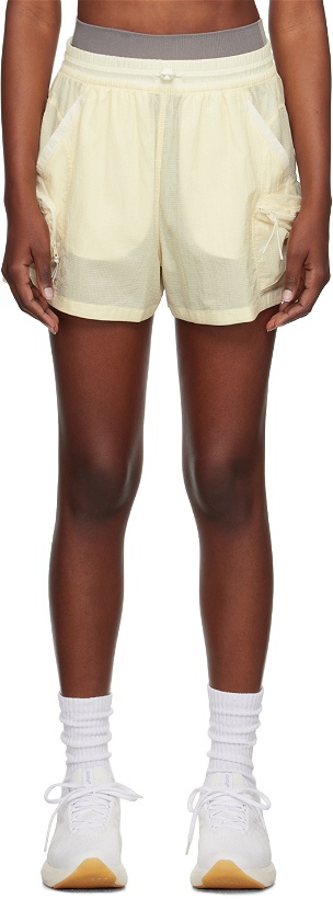 Photo: Outdoor Voices Off-White Wind-Resistant Shorts