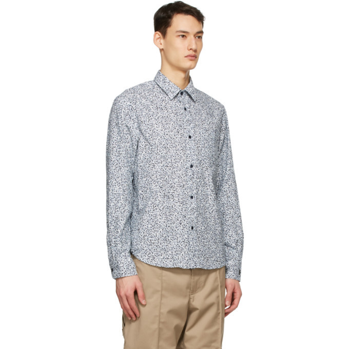 Kenzo Blue Leopard Casual Shirt