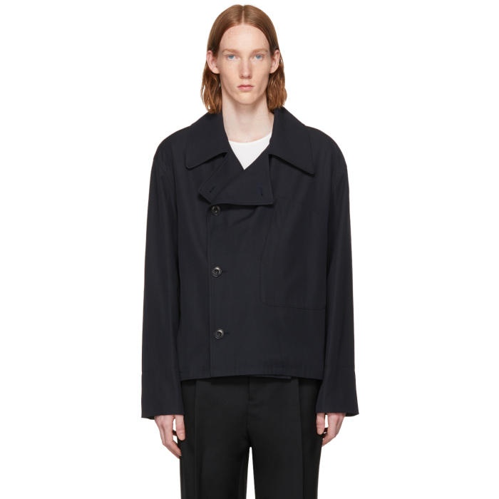 Lemaire Navy Double-Breasted Jacket Lemaire