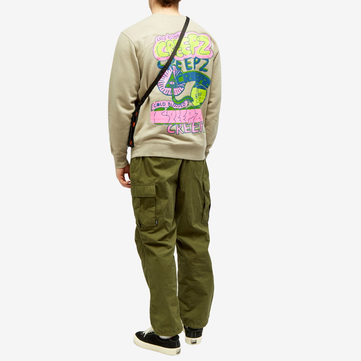 Creepz Men's O.T.T Logo Crew Sweat in Smoke