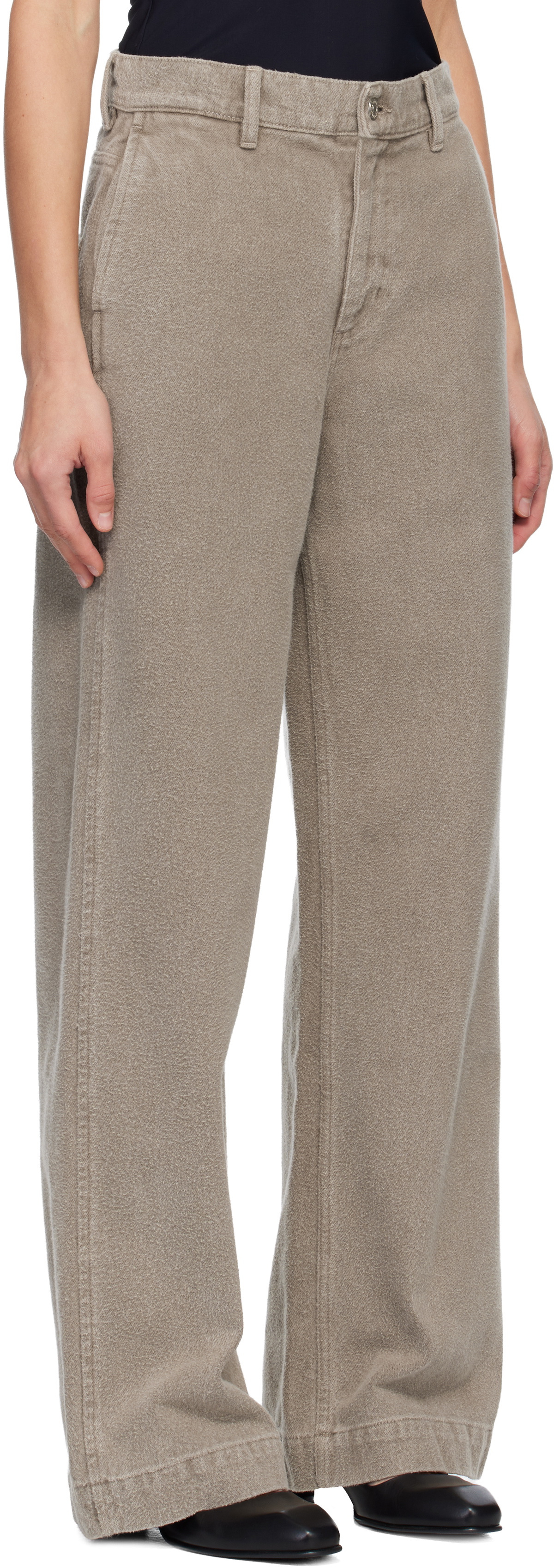mfpen Beige Straight Cut Jeans