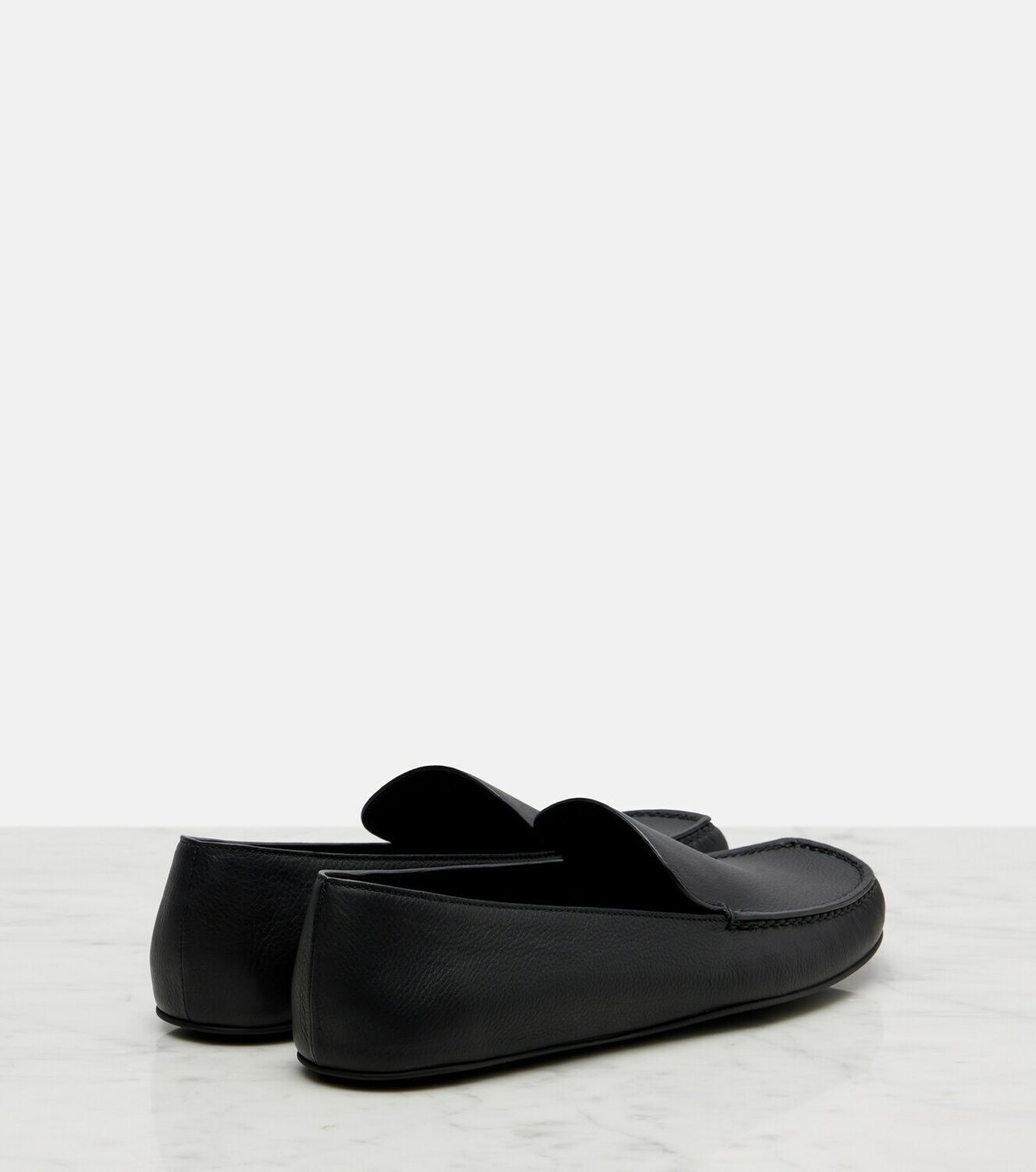 The Row Leo leather slip-on shoes
