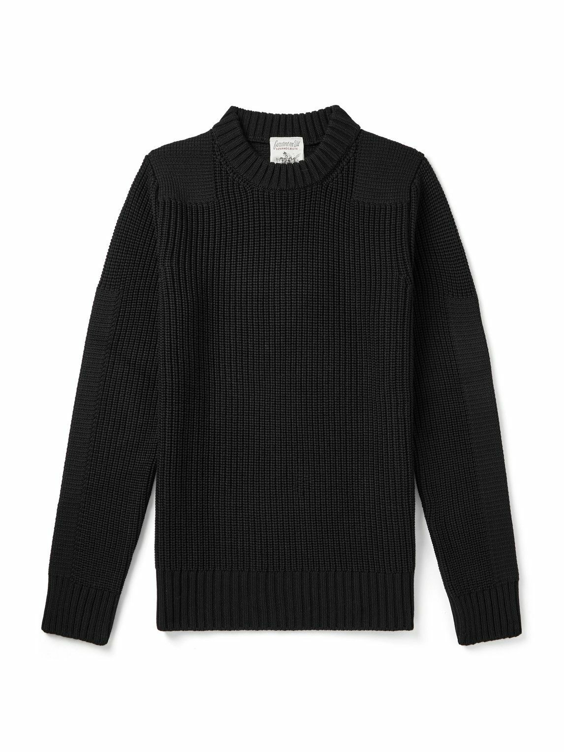S.N.S. Herning - Robust Slim-Fit Ribbed Merino Wool Sweater - Black