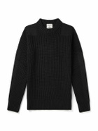 S.N.S. Herning - Robust Slim-Fit Ribbed Merino Wool Sweater - Black