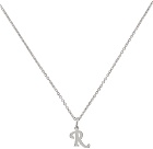 Raf Simons Silver R Pendant Necklace