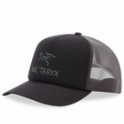 Arc'teryx Men's Bird Word Trucker Cap in Black/Graphite 