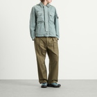 C.P. Company Men's Flatt Nylon Mixed Goggle Overshirt in Silver Blue