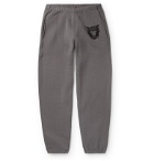Human Made - Tapered Logo-Print Fleece-Back Cotton-Jersey Sweatpants - Gray