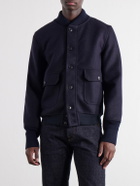 Fortela - Cruiser Wool Bomber Jacket - Blue