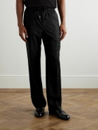 Brioni - Asolo Straight-Leg Pleated Wool-Blend Drawstring Trousers - Black