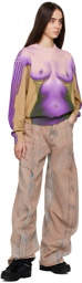 Y/Project Purple & Yellow Jean Paul Gaultier Edition Body Morph Sweatshirt