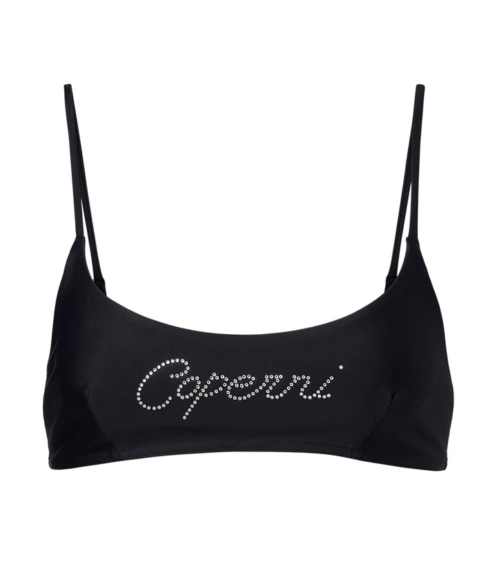 Photo: Coperni Logo crystal-embellished bikini top