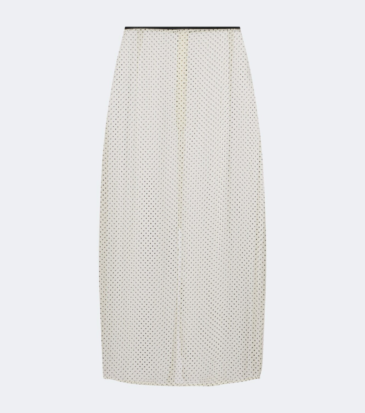 Hunza G Polka-dot sheer midi skirt