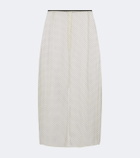 Hunza G Polka-dot sheer midi skirt