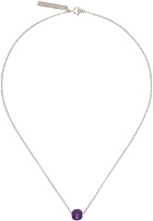 Dries Van Noten Silver & Purple Curb Chain Necklace