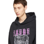 Rhude Black Chateau Logo Hoodie