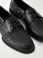 Jil Sander - Leather Boat Shoes - Black