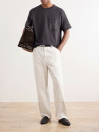 BODE - Studded Cotton-Jersey T-Shirt - Black
