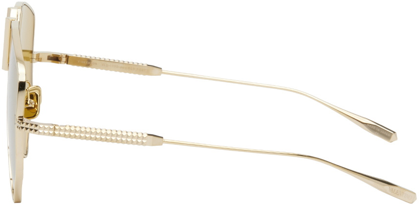 Valentino Garavani Gold V-Hexagon Sunglasses