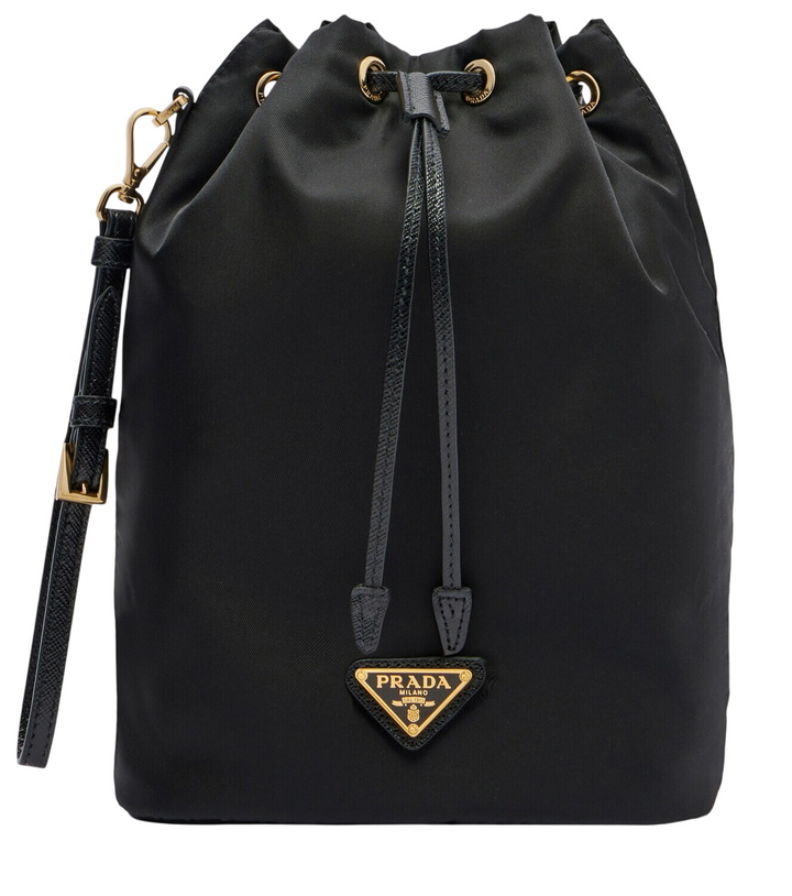 Photo: Prada Re-Nylon leather-trimmed bucket bag