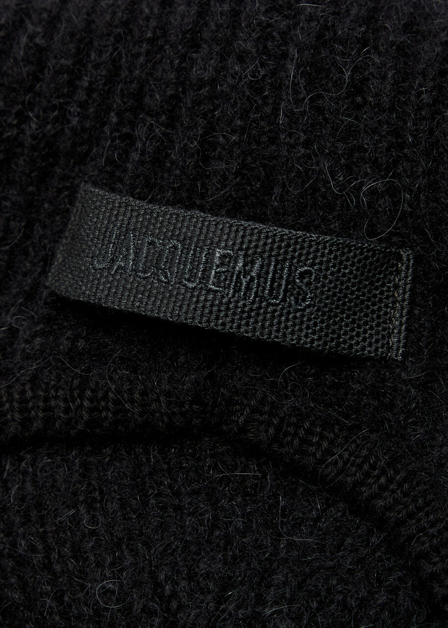 Jacquemus La Capuche Gros Grain Alpaca-blend Balaclava - Black - One Size