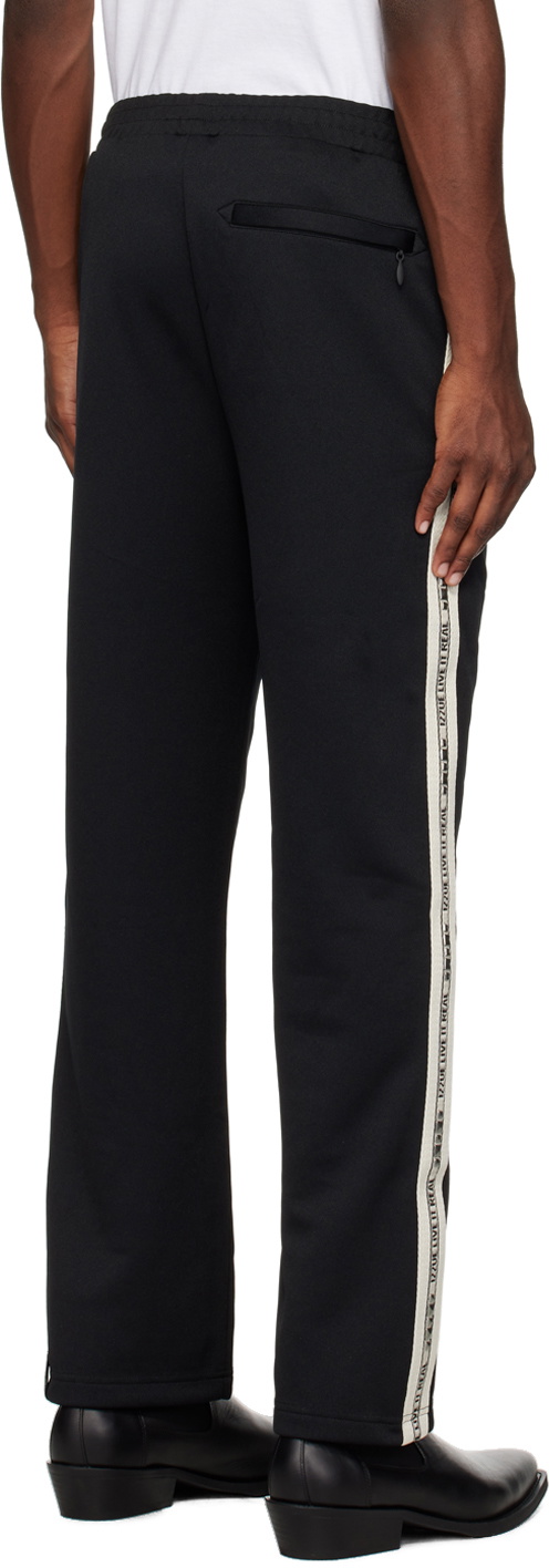 Izzue Black Studs Tape Sweatpants