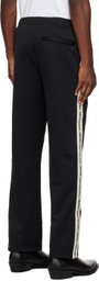 Izzue Black Studs Tape Sweatpants