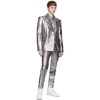 Comme des Garcons Homme Plus Silver Lame Blazer