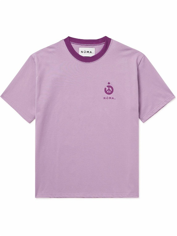 Photo: NOMA t.d. - Logo-Print Cotton-Jersey T-Shirt - Purple