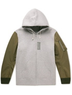 Comme des Garçons HOMME - Cotton-Jersey and Shell Zip-Up Hoodie - Gray