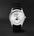 Jaeger-LeCoultre - Master Ultra Thin Moon 39mm Stainless Steel and Alligator Watch - Black