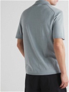 Dunhill - Wool and Mulberry Silk-Blend Polo Shirt - Gray