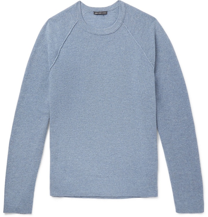 Photo: James Perse - Textured Cashmere Sweater - Blue