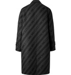 GIVENCHY - Reversible Logo-Jacquard Wool, Silk and Cashmere-Blend Coat - Black