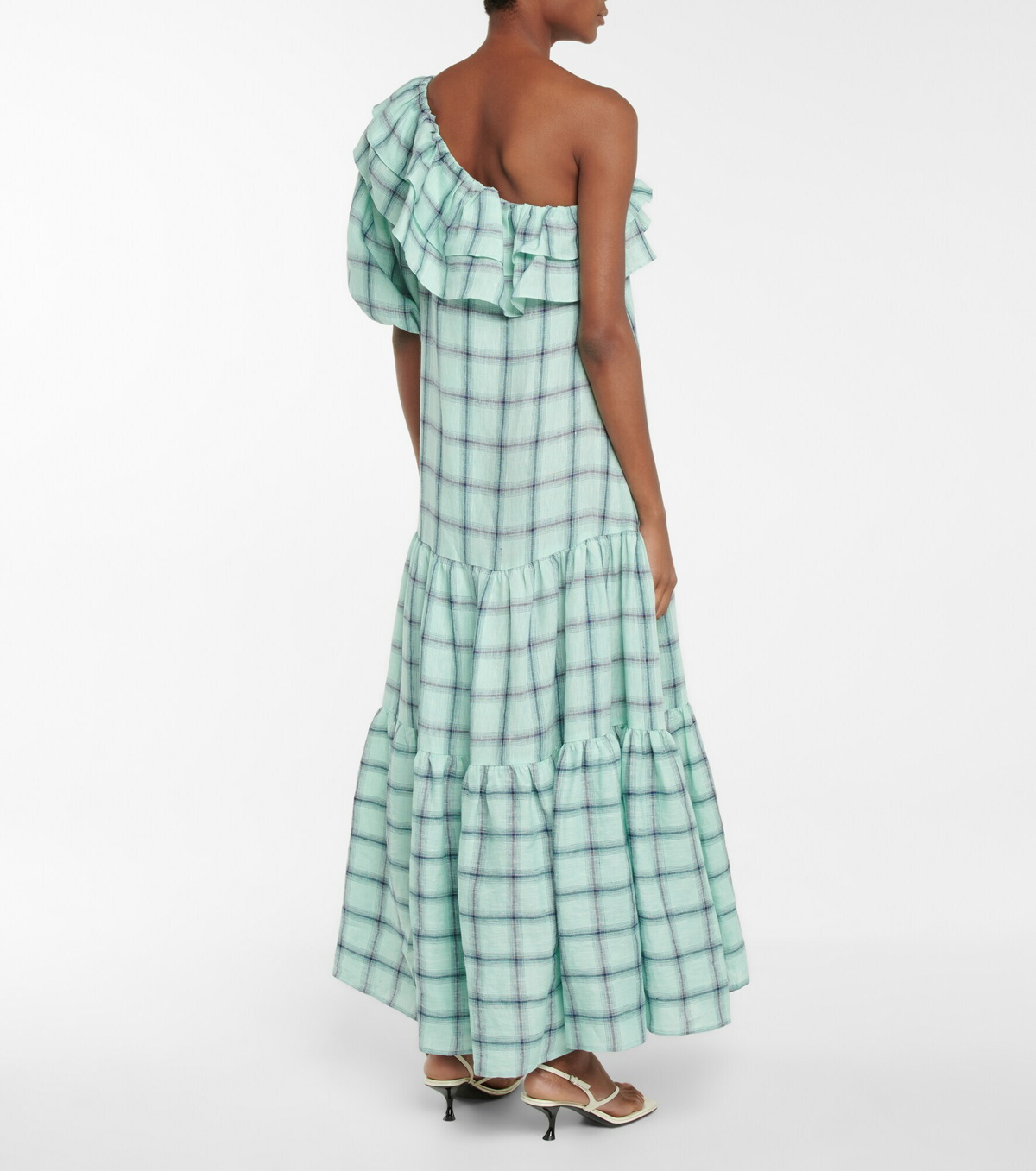Lisa Marie Fernandez - Arden checked linen maxi dress