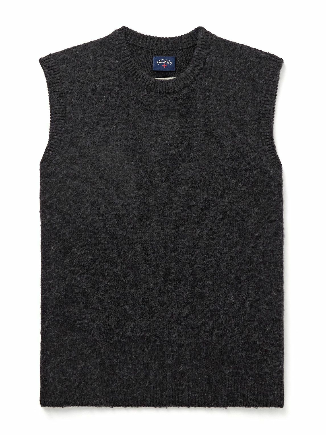 トップス Noah Shetland Sweater Vest Noah - Brushed Shetland Wool Sweater Vest - Gray Noah NYC