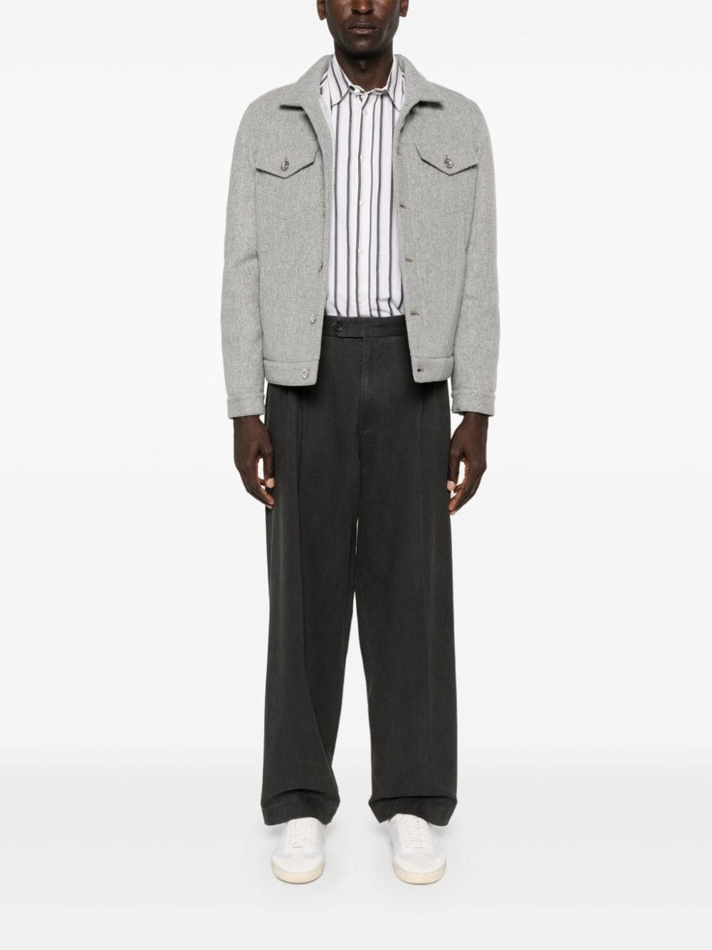 Brunello Cucinelli Brown Wool Fleece Coat main image 0