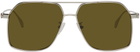 Alexander McQueen Silver Aviator Sunglasses