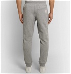 McQ Alexander McQueen - Tapered Mélange Fleece-Back Cotton-Jersey Sweatpants - Gray