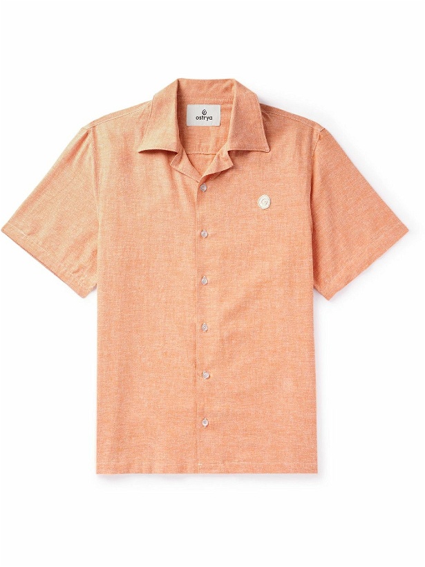 Photo: OSTRYA - Camp-Collar Hemp and Organic Cotton-Blend Shirt - Orange