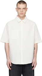424 Off-White Spread Collar Shirt