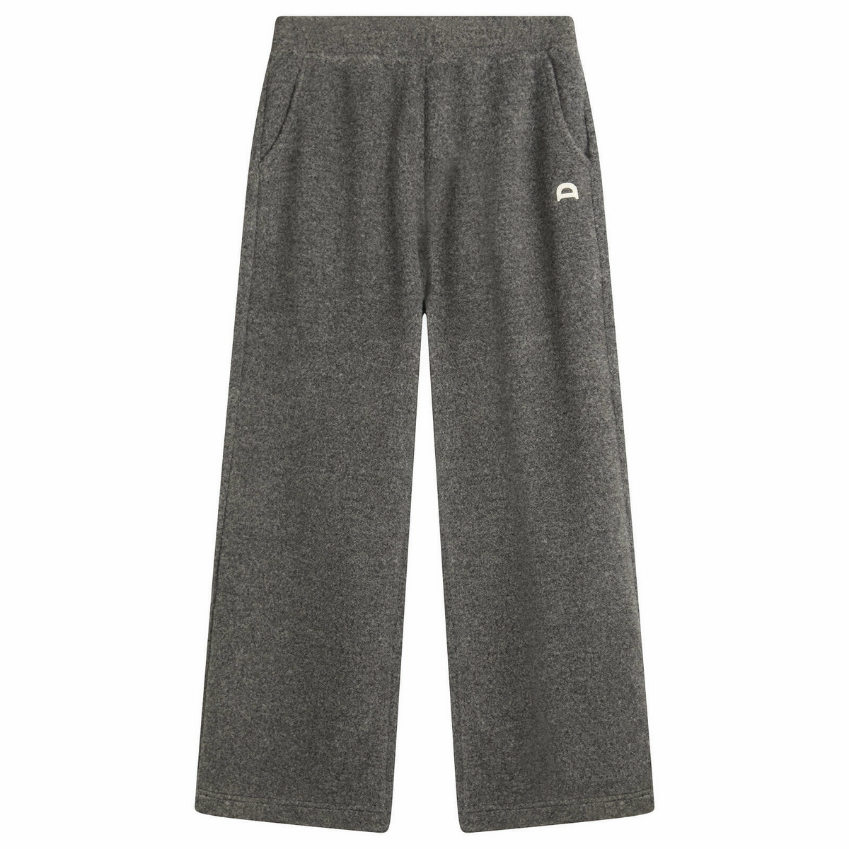 DUNST Women's Boucle Wide Leg Sweatpants in Melange Grey