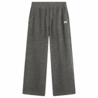 DUNST Women's Boucle Wide Leg Sweatpants in Melange Grey