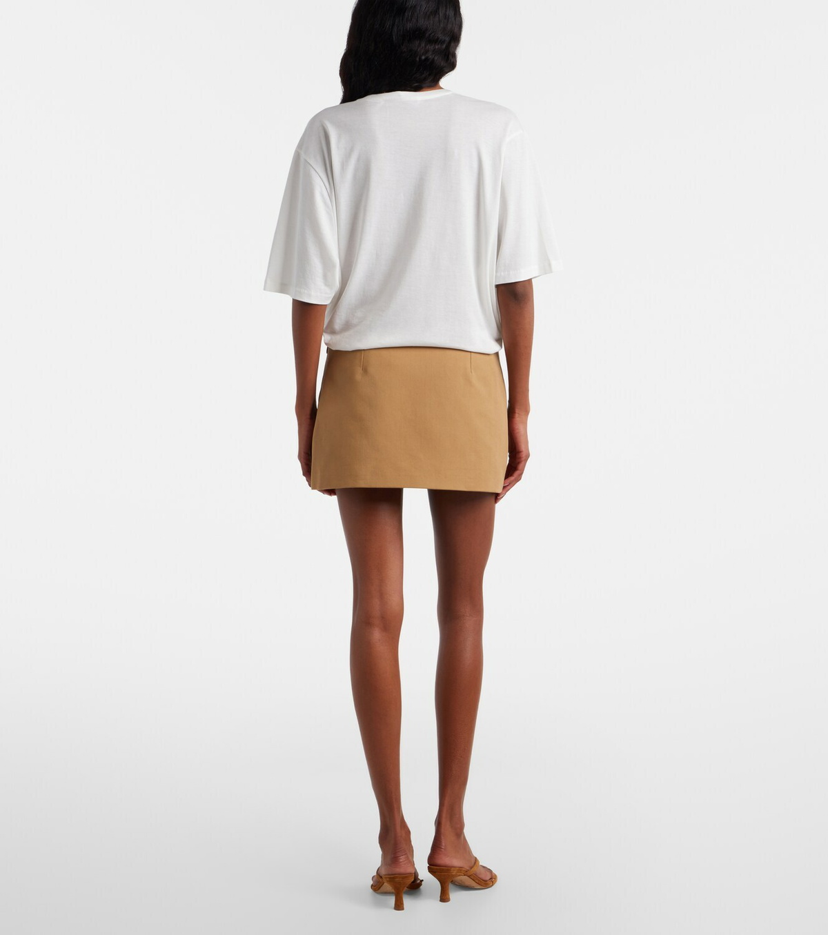 The Frankie Shop Hera cotton twill miniskirt