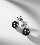 Suzanne Kalan 18kt white gold earrings with diamonds and pearls